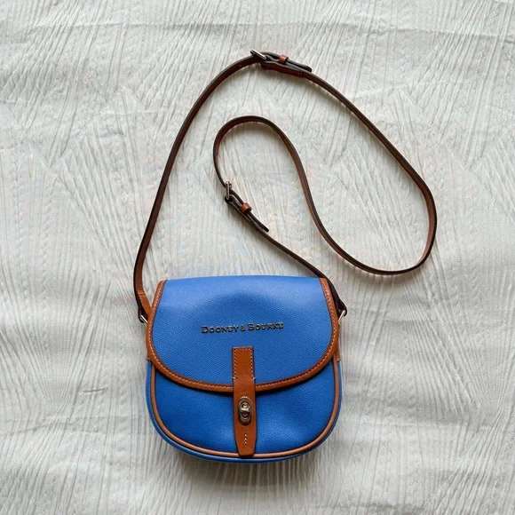 Dooney & Bourke Blue Crossbody Leather Bag - Picture 1 of 6